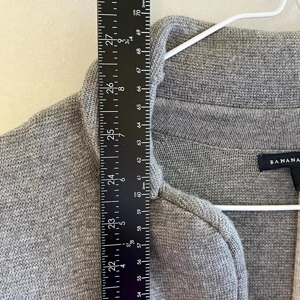 Banana Republic Women's Knit Wool Sweater Blazer, Button Pockets Small - Picture 9 of 12
